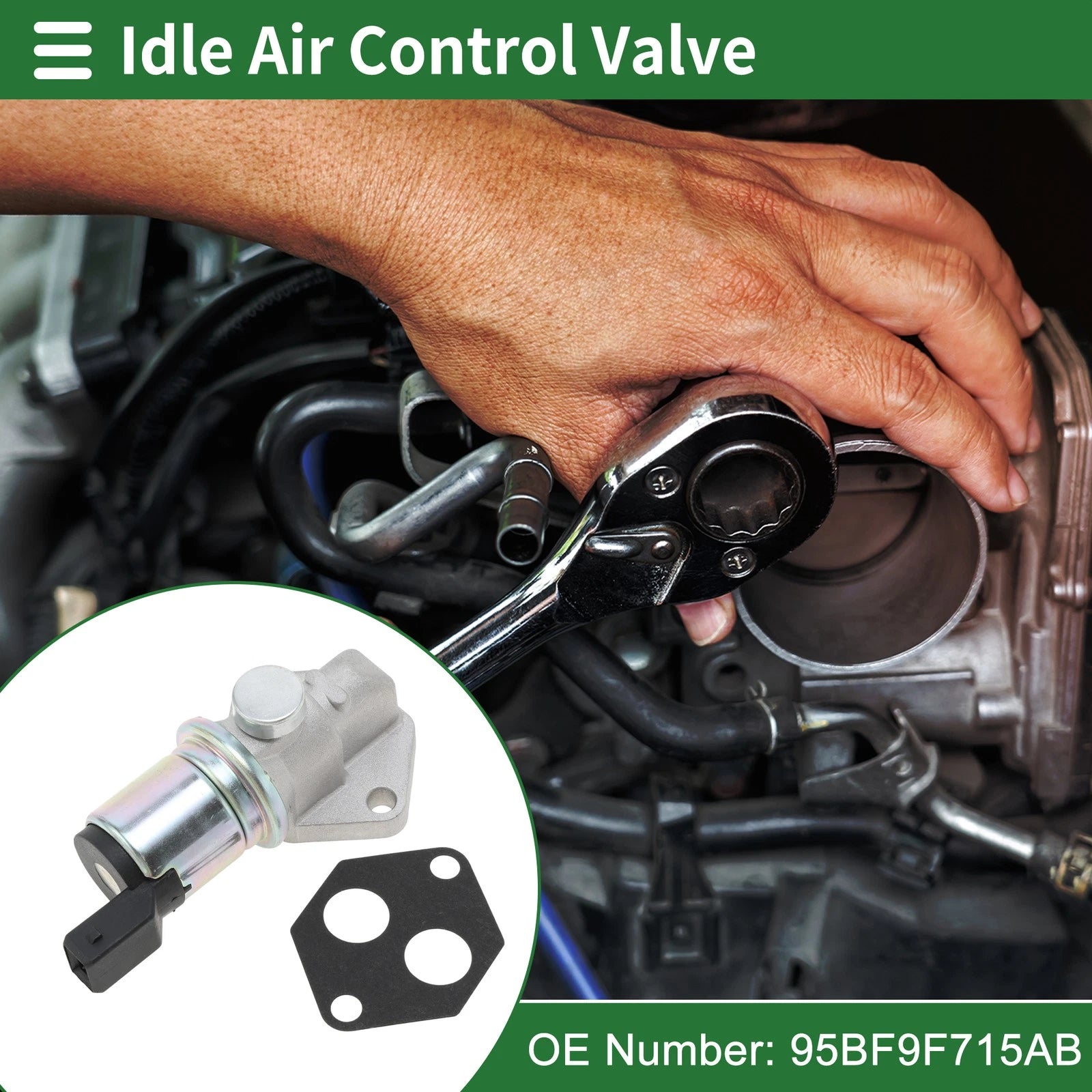 Idle Air Control Valve for Ford Escort (1998–2000) No. 95BF9F715AB