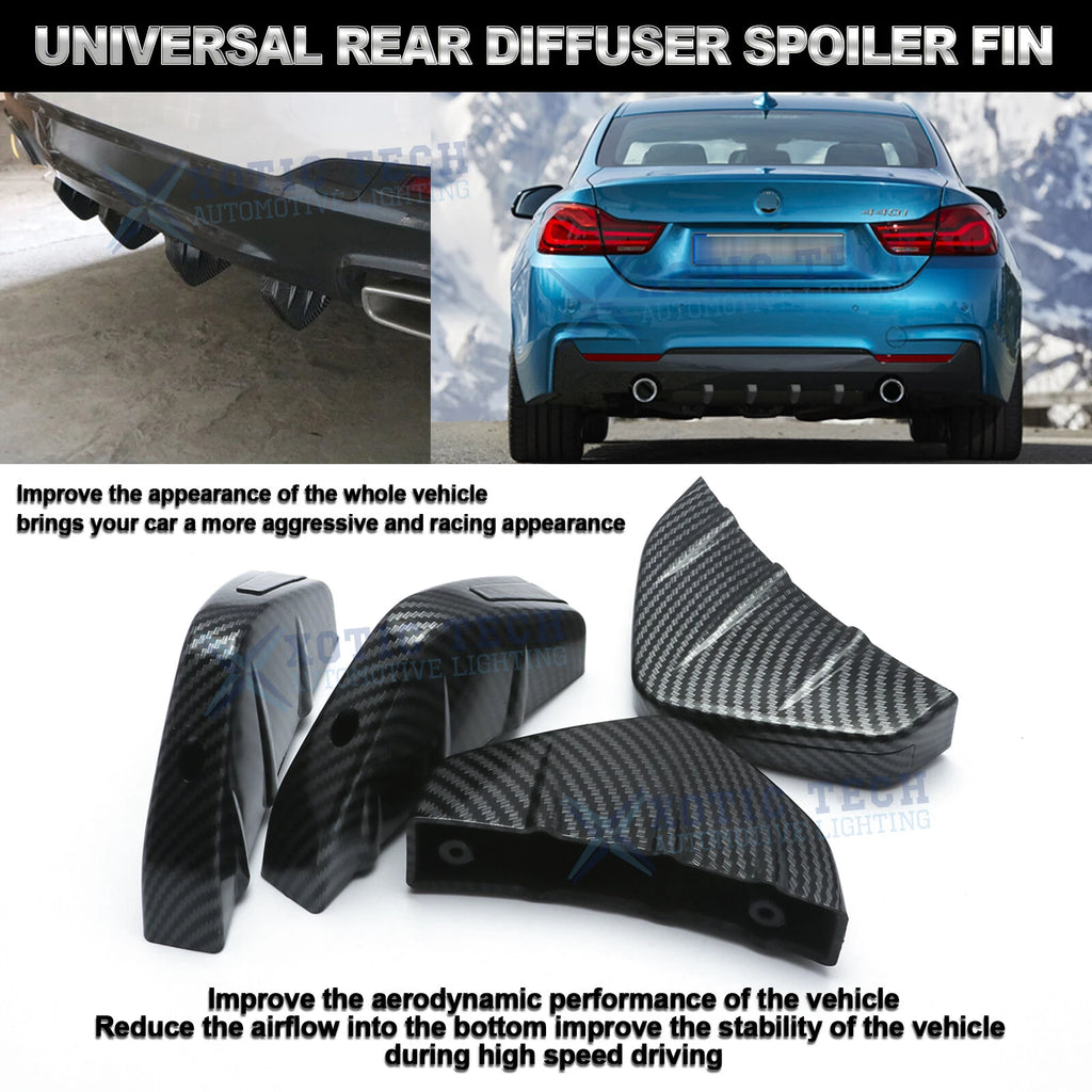 Carbon Fiber Texture Rear Bumper Diffuser for Infiniti G37 (2000-2021)
