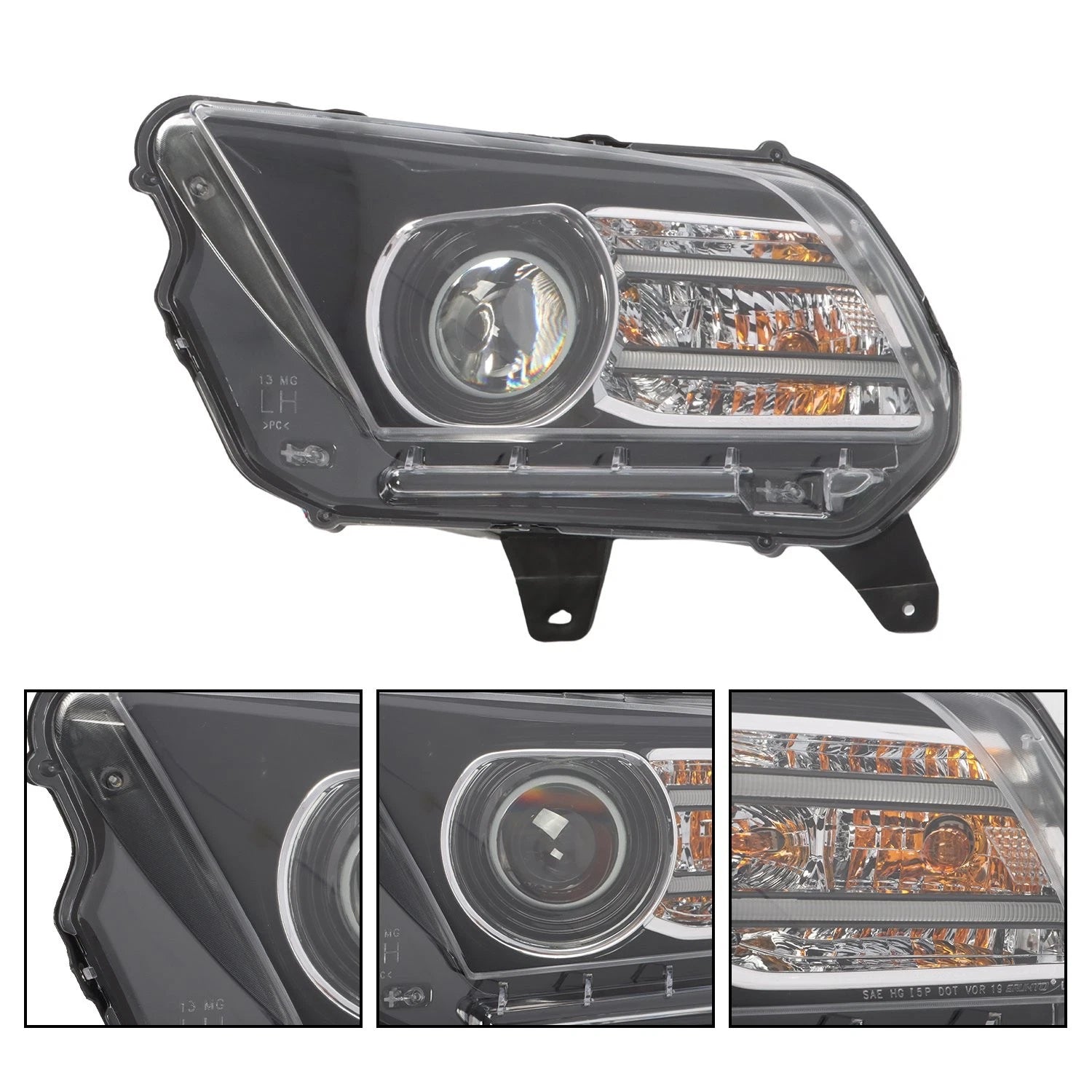 Left Side Headlight Assembly FO2518113 for Ford Mustang (2013–2014)