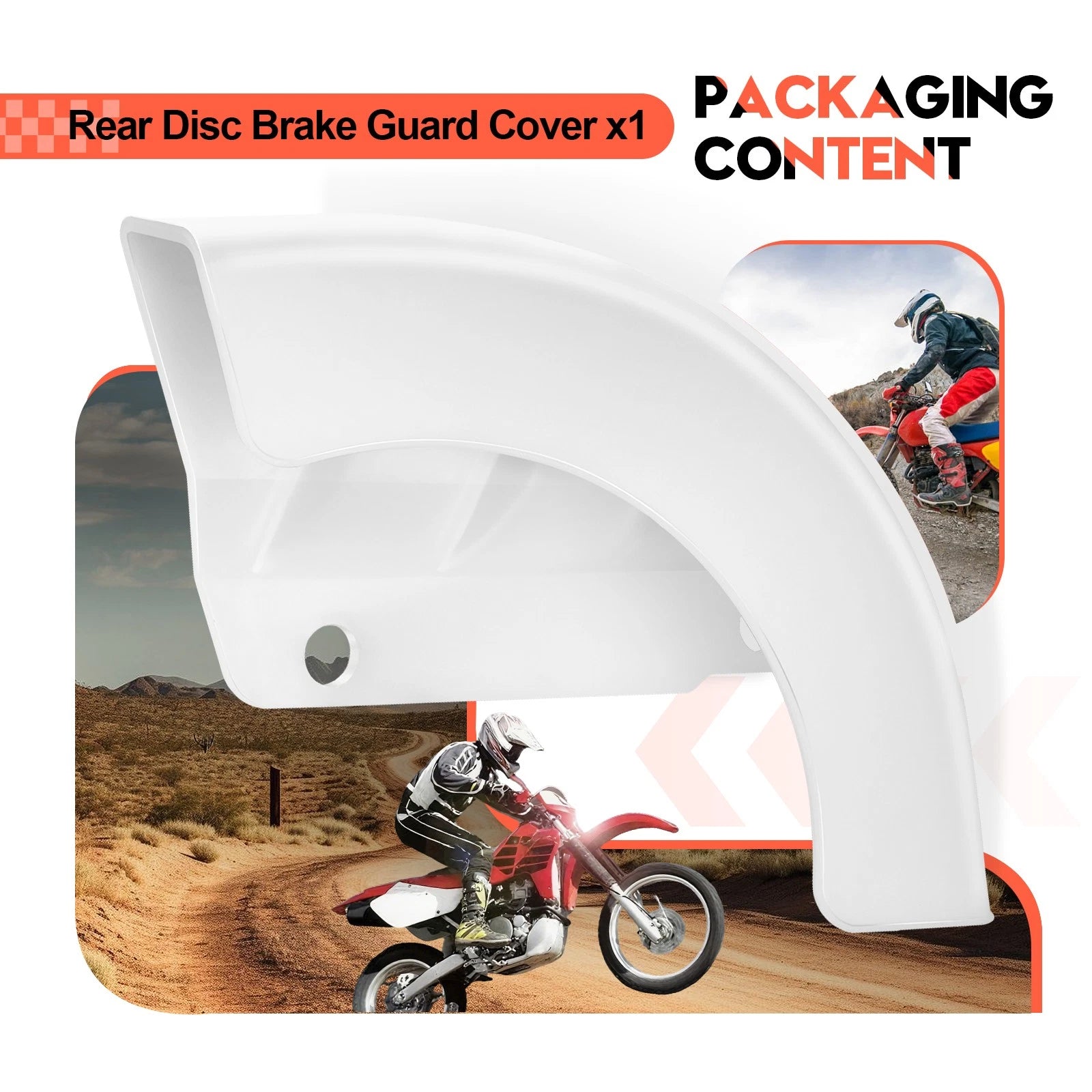 Rear Disc Brake Guard Cover 43330-KZ1-670 for Honda XR250R XR400R (1990–2004)