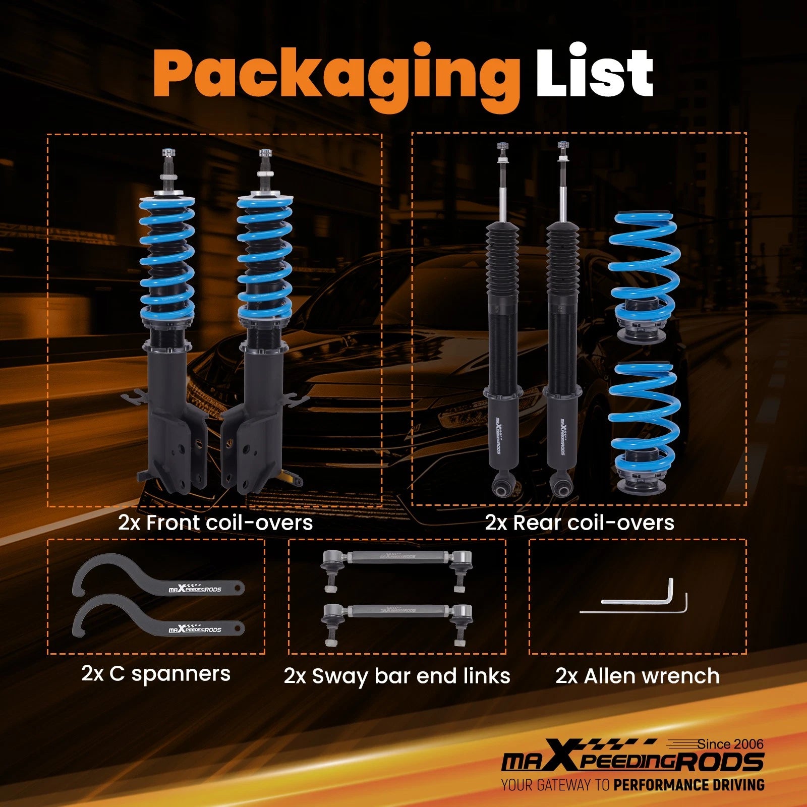 Coilover 24 Way Damper Suspension Shock for Pontiac GTO (2004–2006)
