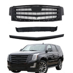Gloss Black Front Center Mesh Grille for Cadillac Escalade (2015-2020)