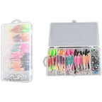 56pcs Set Soft Baits for Trout Pike Bass (Fishing Lure Kit)