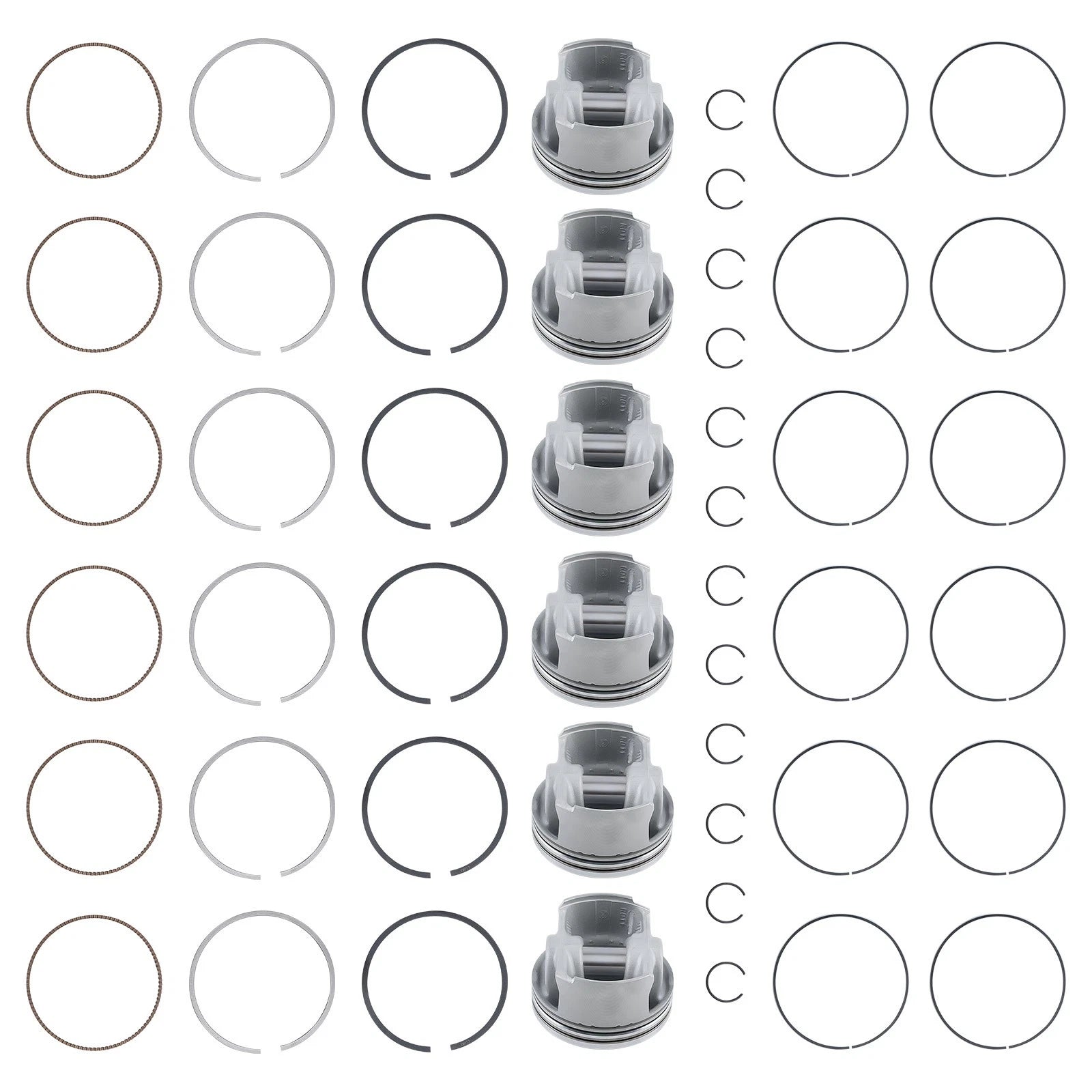 Piston Rings Set for VW Touareg Audi S4 S5 A6 A7 A8 Q5 Q7 (2010–2022)
