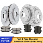 Disc Brake Rotors & Ceramic Brake Pads Kit for Honda CR-V (2010–2012)