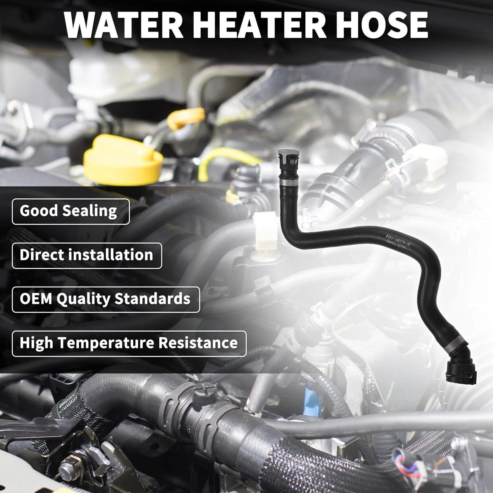Water Heater Hose for Ford C-Max (2015–2019) No.F1F118K579XA | Black