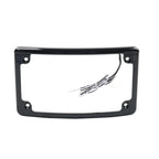 Black Rear License Plate Frame Bracket w/Light for Harley Touring (2009-2023)