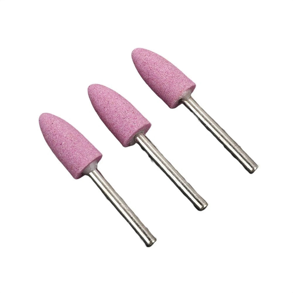 3pcs Rotary Mounted Abrasive Stones for Jewelry Nail Polishing