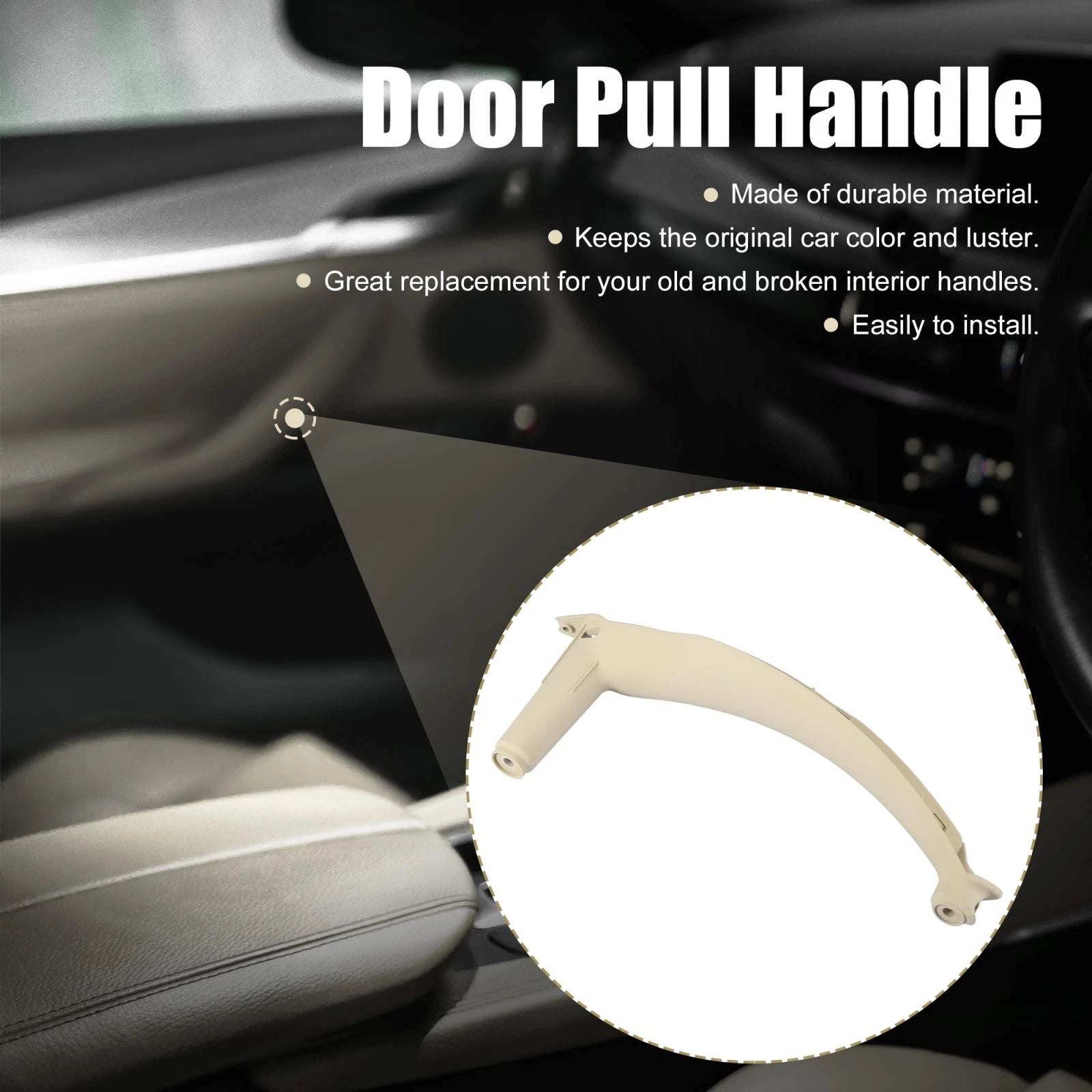 Left Rear Door Pull Handle Trim for BMW X5 X6 (2007–2013)