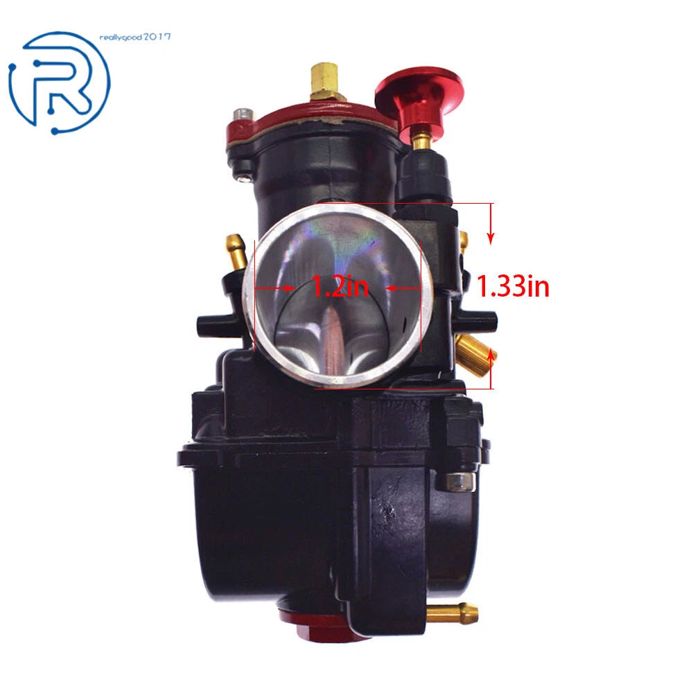 PWK30 Carburetor for Motorcycle (Replacement, 30mm, Aluminum)