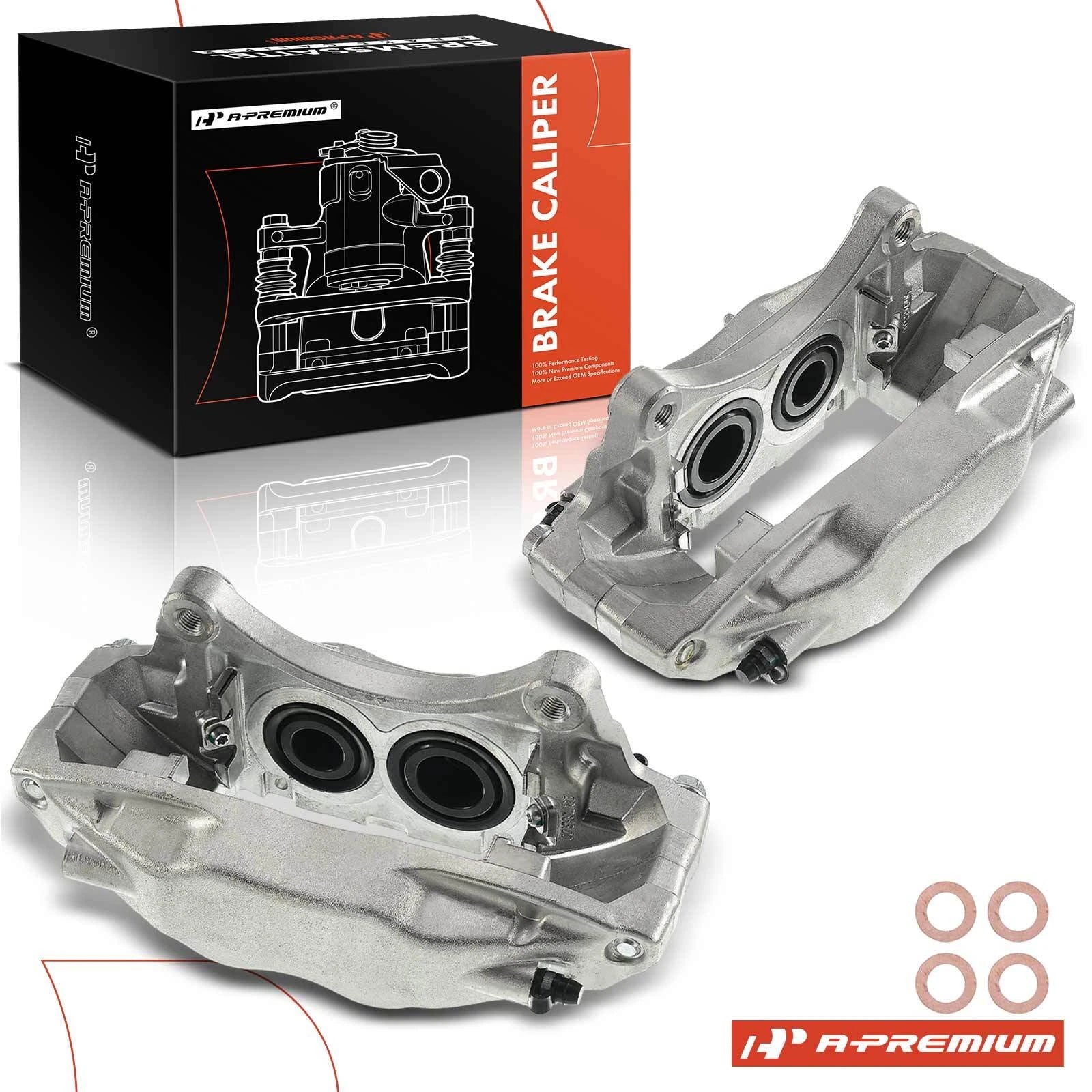 Front Brake Caliper Pair with Aluminum Piston for Subaru Impreza (2004–2007)