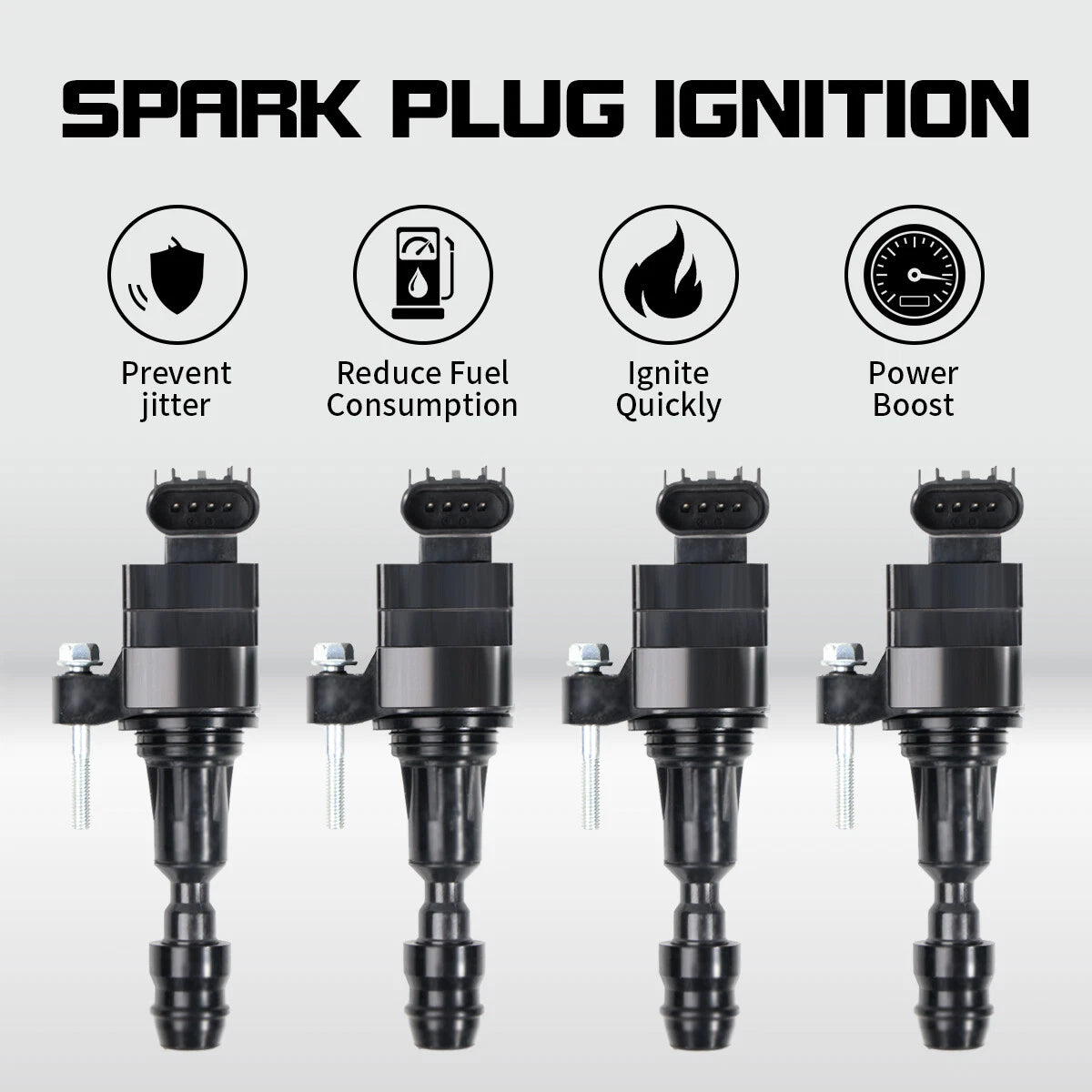 Set of 4 Ignition Coils for Buick Regal, Chevrolet Cobalt, HHR, Pontiac G5 (UF491)