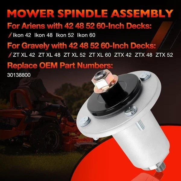 Lawn Mower Deck Spindle for Ariens Ikon Gravely ZT ZTX (42-60 Inch) 30138800