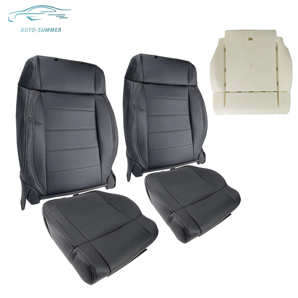 Front Driver Seat Cover Set for Jeep Wrangler (2007-2012) - Black Foam