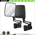 Set of 2 Manual Black Door Mirrors for Jeep Wrangler (1987–2002)