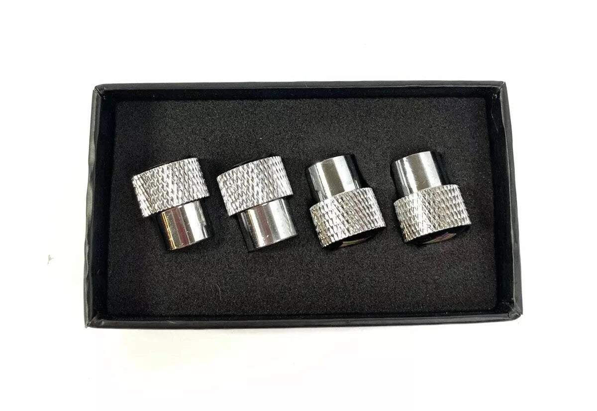 Valve Stem Caps Premium Chrome for Dodge Hemi Logo (Fits Multiple Models)