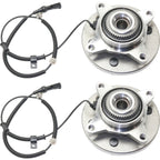 Set of 2 Wheel Hubs for Ford F-150 (2009–2010) Front 6 Lug with Bearing & Sensor