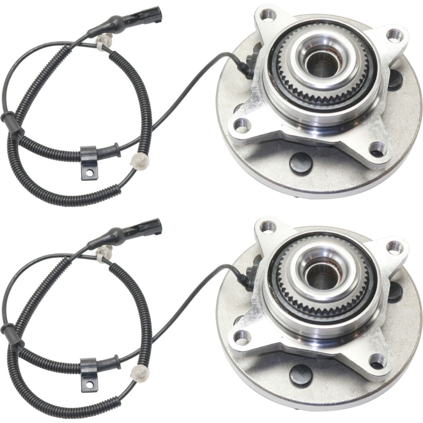 Set of 2 Wheel Hubs for Ford F-150 (2009–2010) Front 6 Lug with Bearing & Sensor