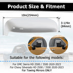 Chrome Mirror Covers for Chevy Silverado GMC Sierra 2500 3500 HD (2020-2024)