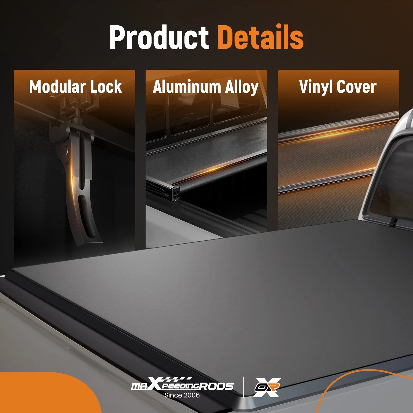 6FT Soft Tri-Fold Tonneau Cover for Toyota Tacoma (1989-2004)