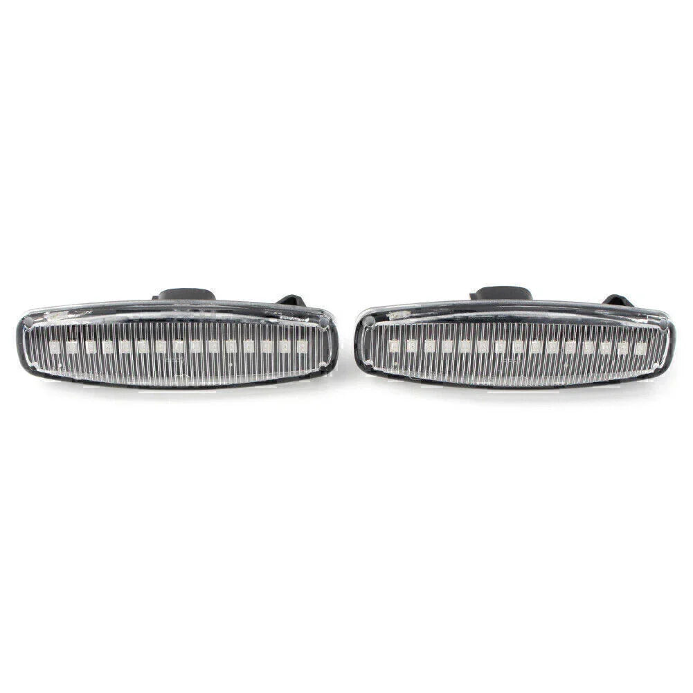Clear LED Sequential Side Marker Lights for Infiniti EX25 M35 Q60 Q70 QX50 (2008-2020)