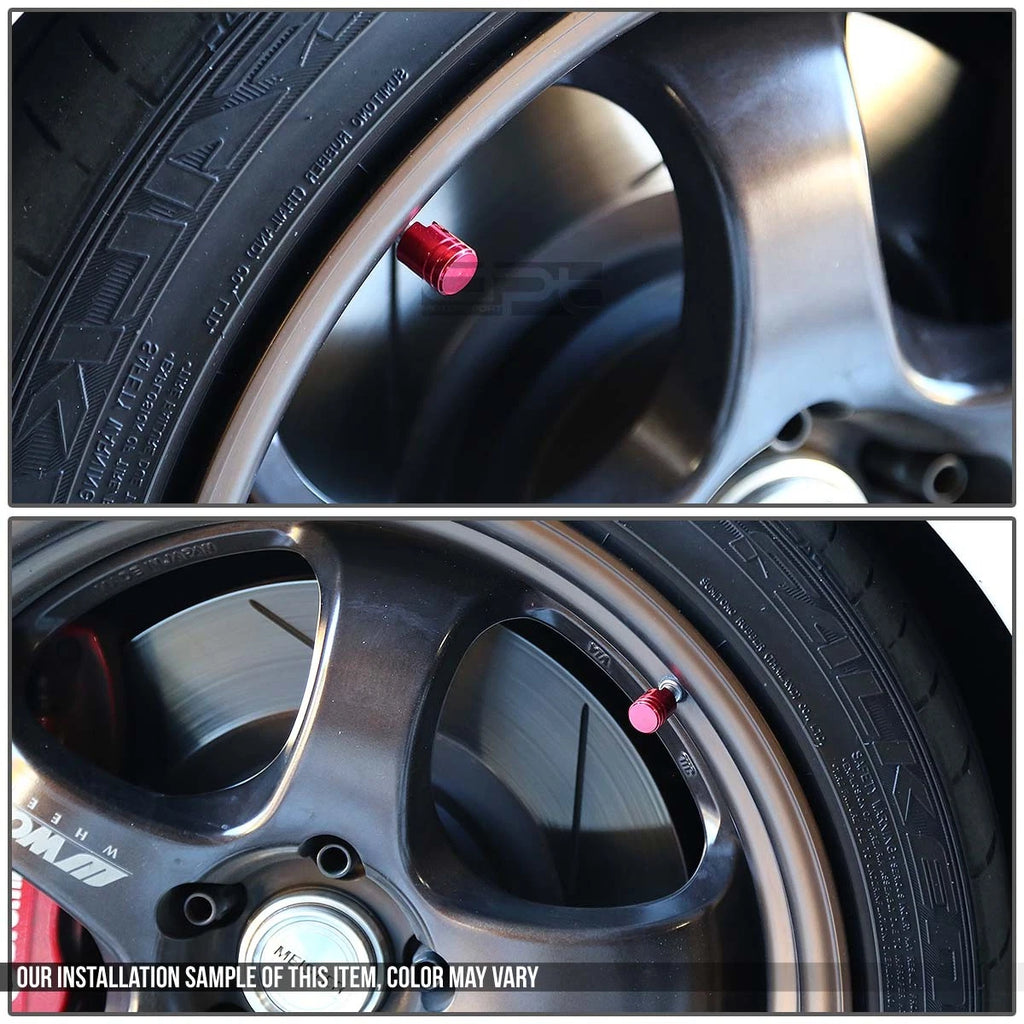 Set of 4 Aluminum Piston Tire Rim Valve Dust Cover Stem Caps for Cars