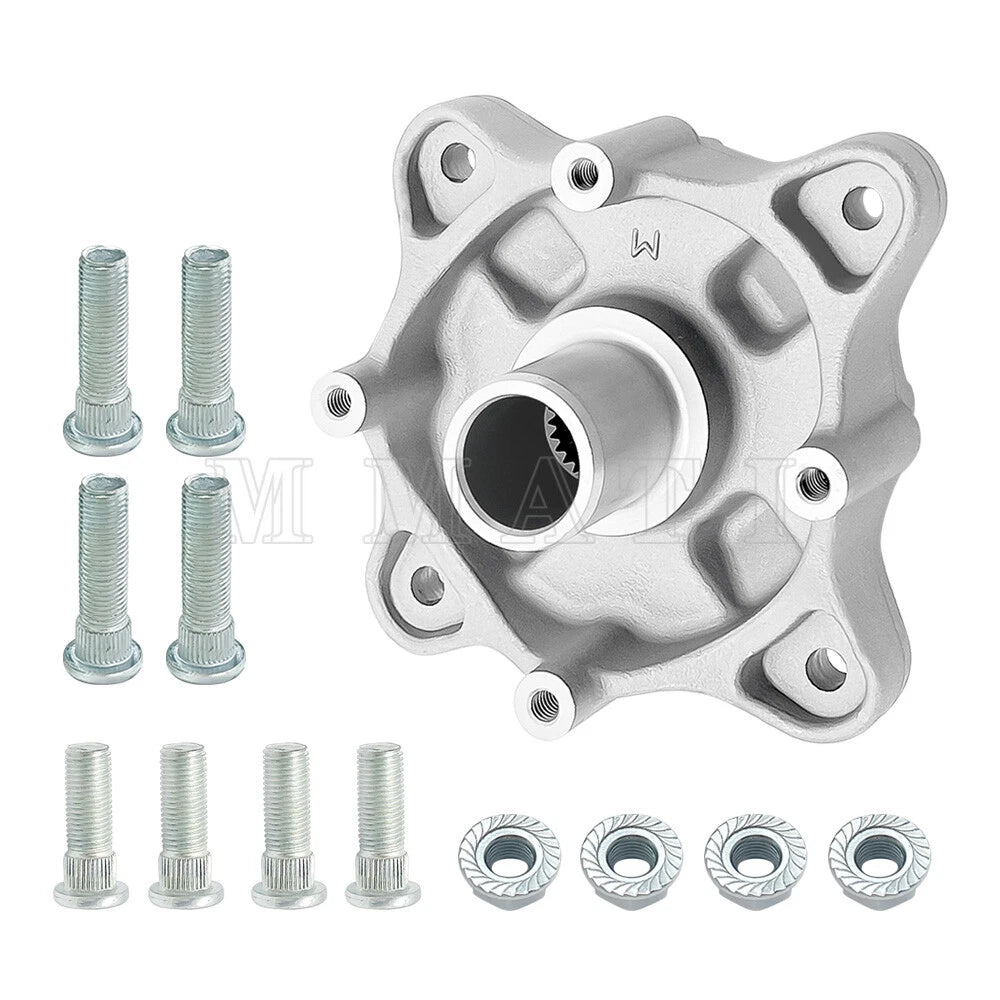 Rear Wheel Hub + Bearing + Studs for Polaris Ranger 425 500 700 650 (2002–2005)