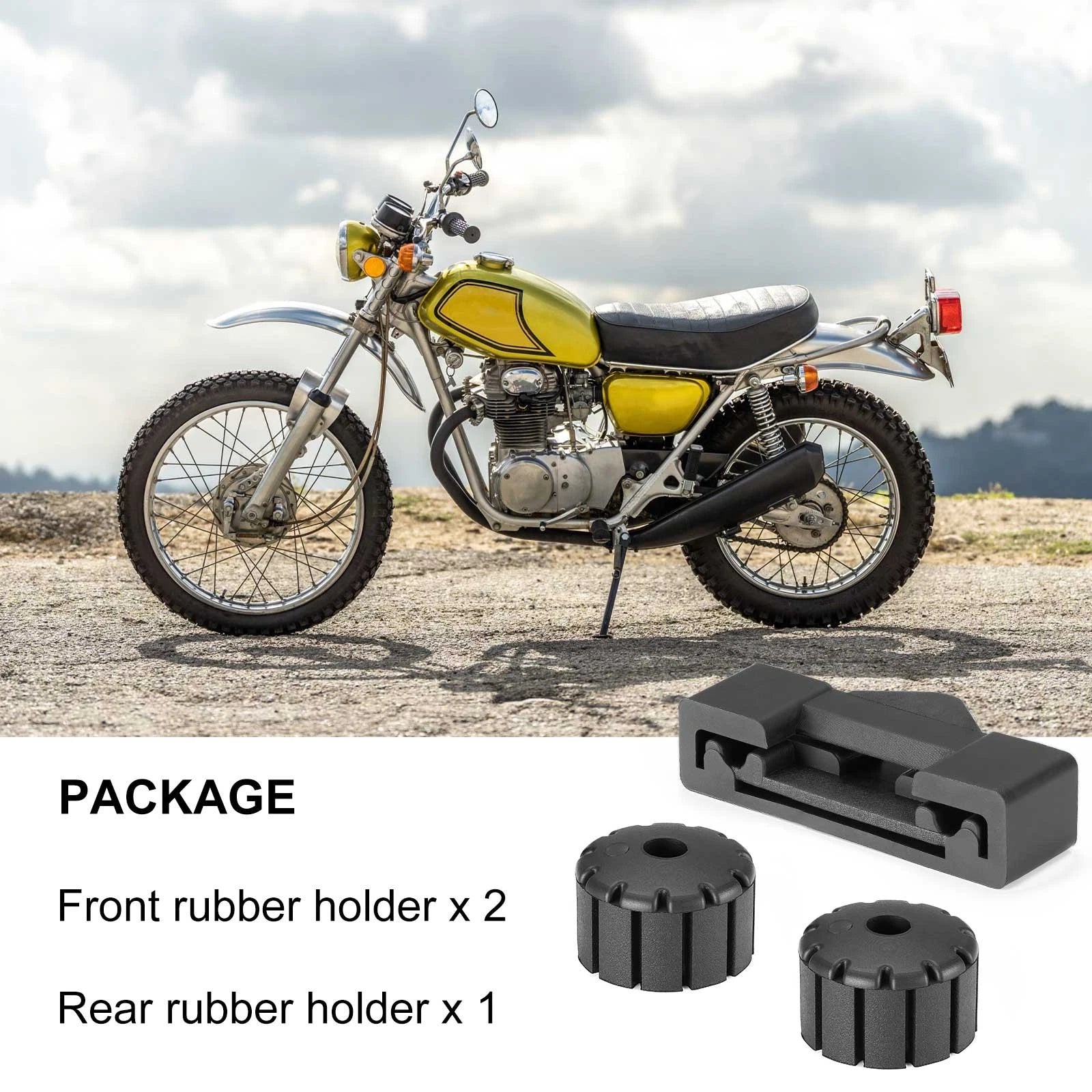 Fuel Tank Rubber Holder Kit for Honda CB350 K Super Sport (1968–1973)