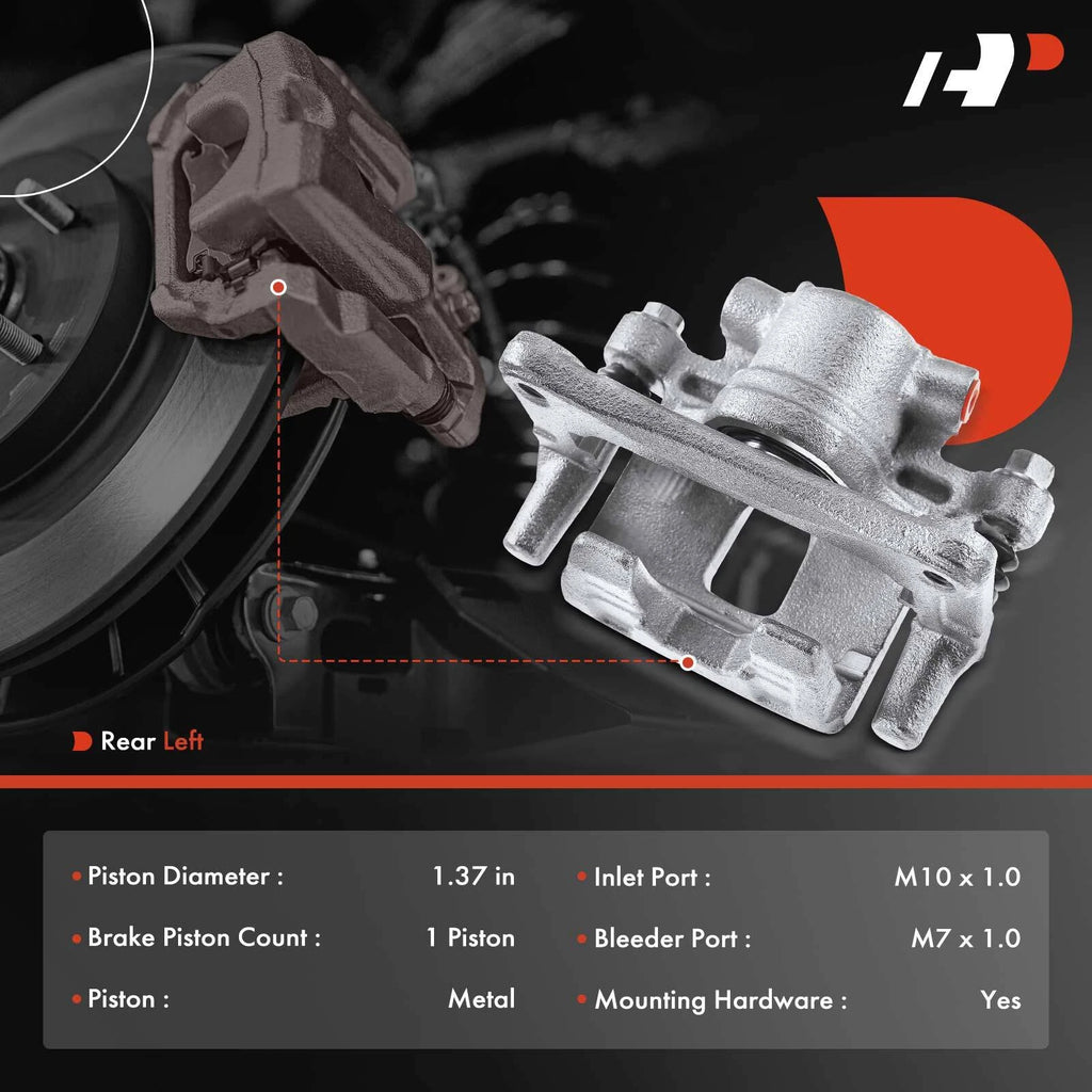 Rear Left Brake Caliper for Jeep Compass Patriot (2007-2017)