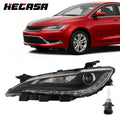 Halogen Headlight with LED DRL Chrome Trim for Chrysler 200 (2015–2017)