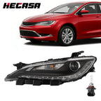 Halogen Headlight with LED DRL Chrome Trim for Chrysler 200 (2015–2017)