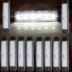 5 Pair White 6 LED Sealed Side Marker Indicator Light for Van Truck Boat Trailer
