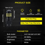 2X 3157 4157 3057 LED Daytime Running Light Bulbs for EXC