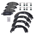Front Rear Brake Pads + Drum Shoes for Chevrolet Silverado 1500 (2008–2013) S960