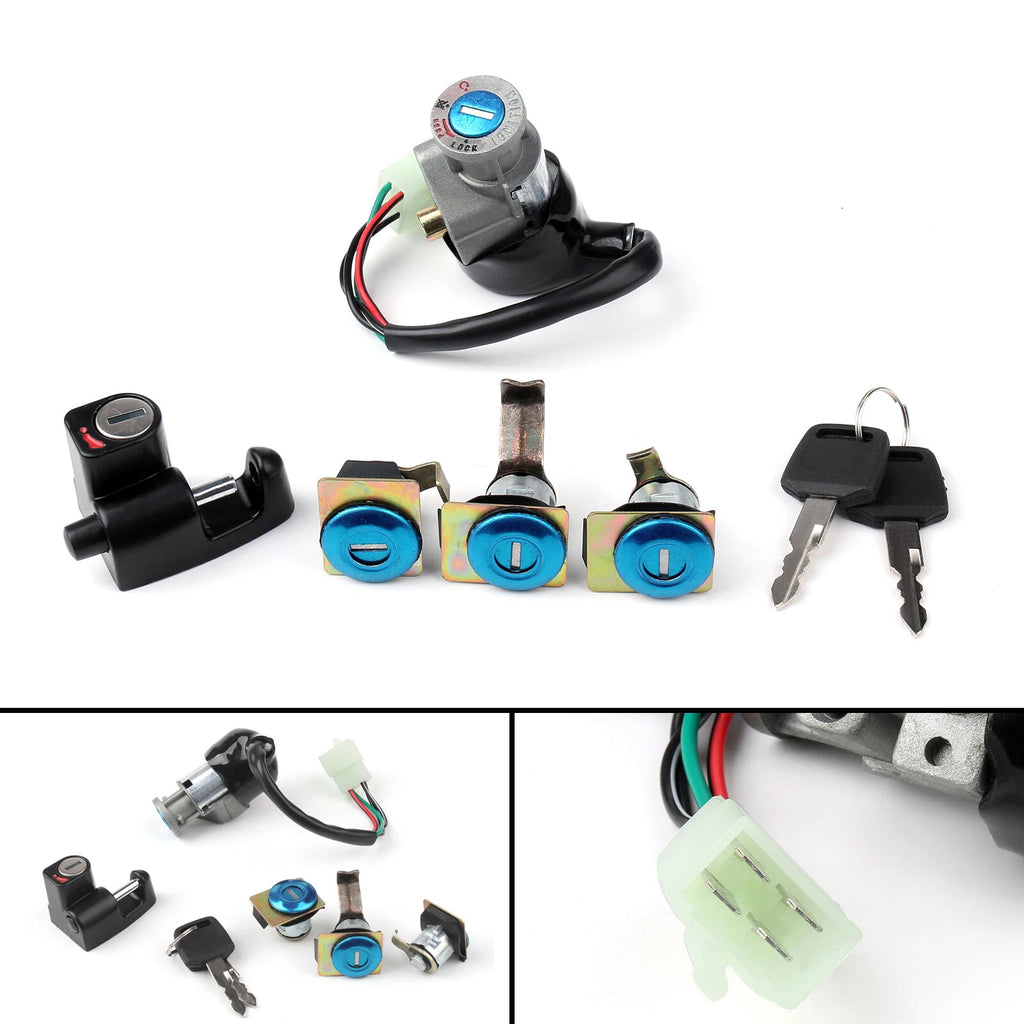 Ignition Switch & Fuel Gas Cap Cover Key Lock Set for Honda CN250 Helix (1986–2007)