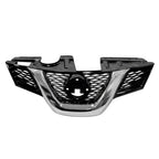Front Grille Replacement Black Chrome Plastic for 2014-2016 Nissan Rogue
