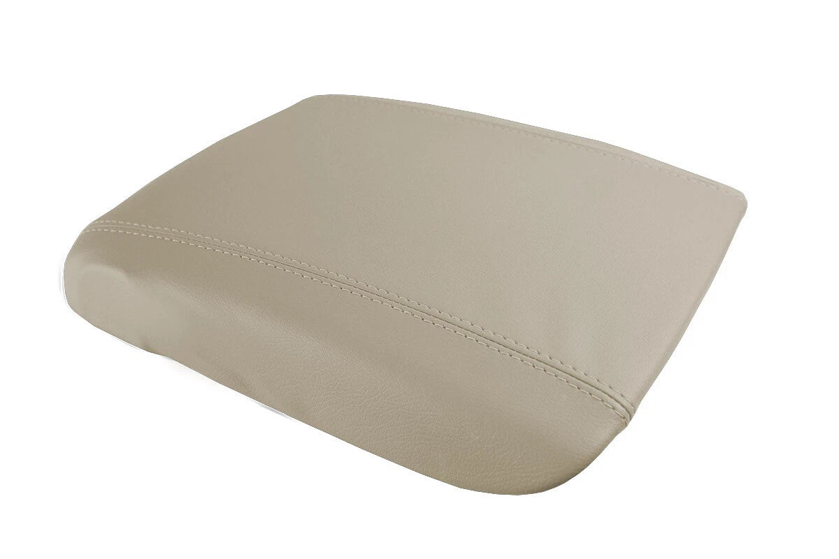 Console Lid Armrest Cover for Cadillac Escalade (2002–2006) Beige PVC Leather