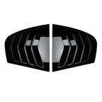 2 x Gloss Black Rear Side Glass Shutter Covers for Car