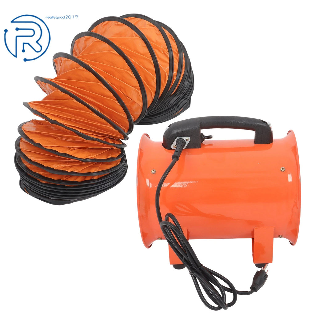 8-Inch Portable Extractor Fan Blower for Ventilation (16.4FT Duct Hose)