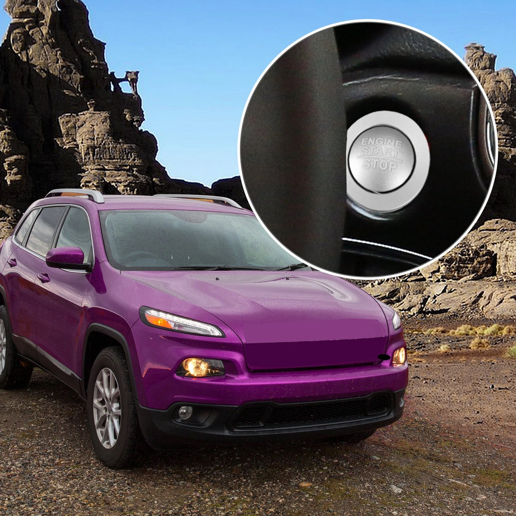 Engine Start Stop Button Cover Kit for Jeep Cherokee, Dodge (2014–2023)
