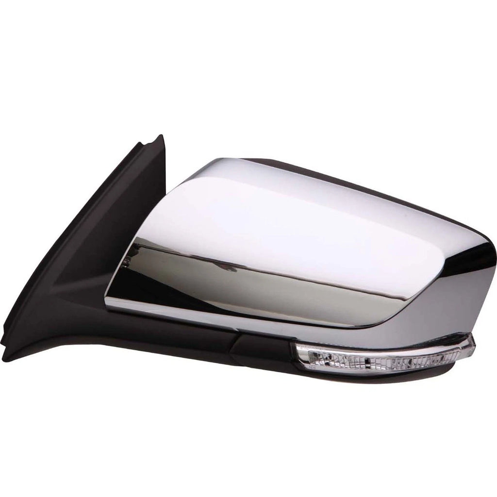 Replacement Chrome Driver Door Mirror w Turn Signal for Chevy Impala (2014–2017)