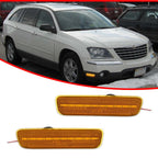 2X Amber Lens LED Side Corner Signal Lights for Chrysler Pacifica (2004–2008)