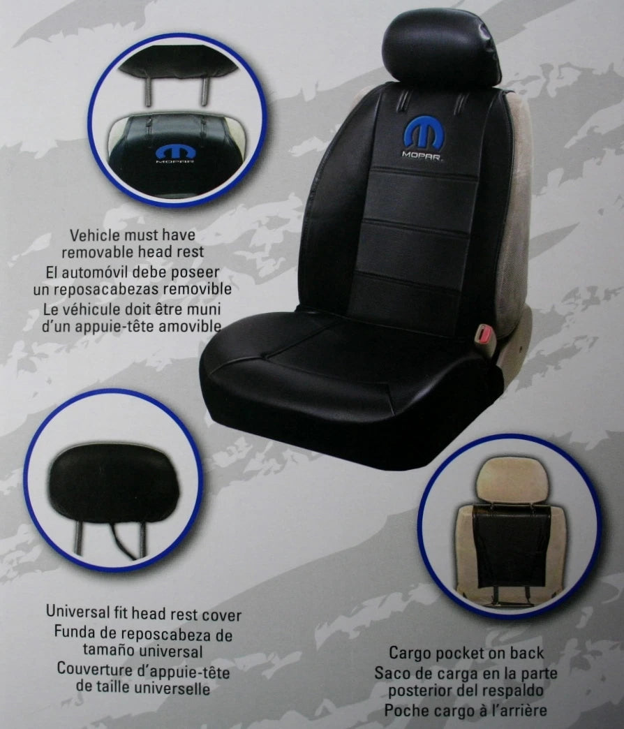 Mopar Sideless Embroidered Seat Cover for Chrysler Ram (2010–2023)