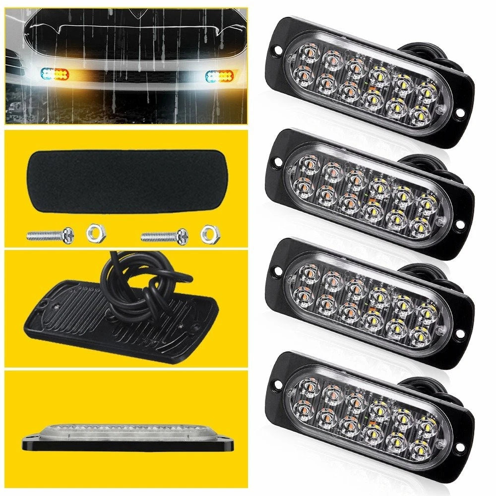 Amber LED Emergency Strobe Light for