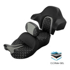 Set of 2 Gel Seat Backrests for Harley Road Street Glide (2014–2023)