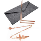 Set of 4 Brass Rods with Pendulum Tools for Mineral and Water Dowsing