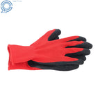 Set of 12 Cut Resistant Rubber Grip Work Gloves Size L