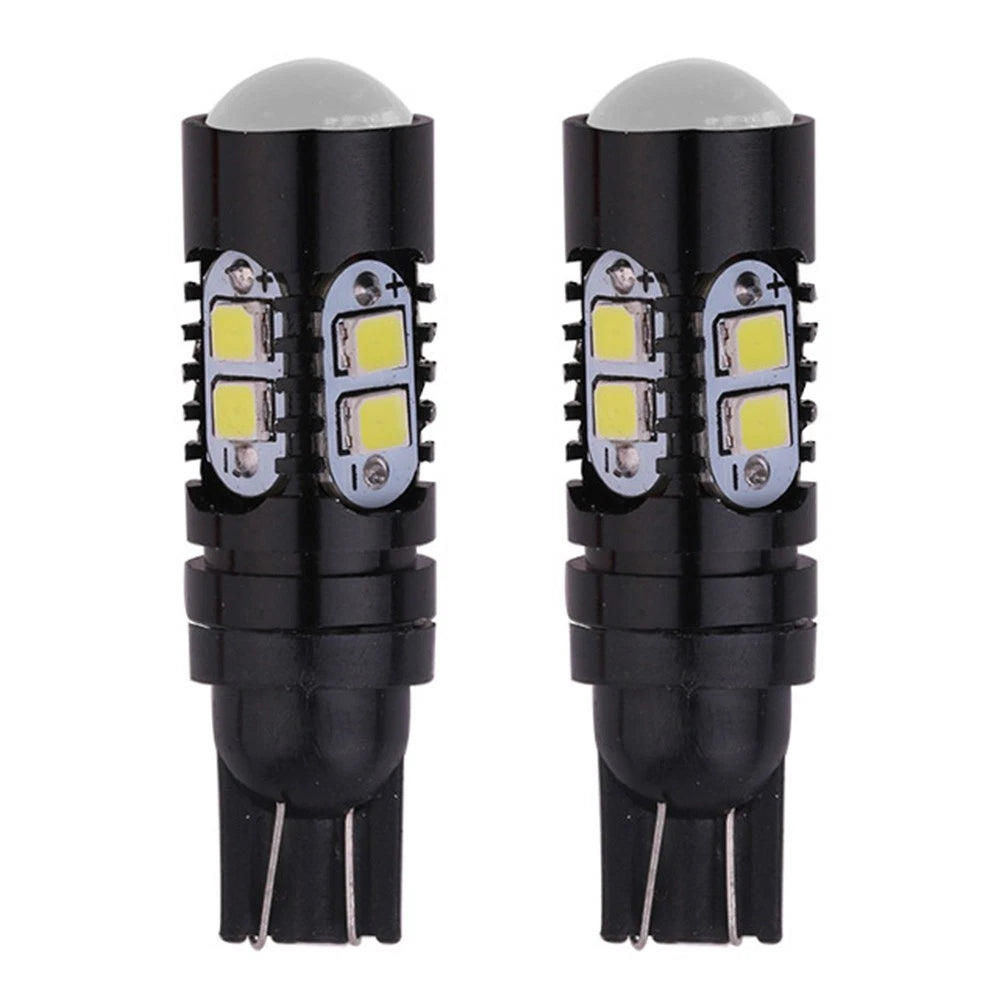 Set of 2 T10 2323 10-SMD LED Bulbs 12V 24V Pure White