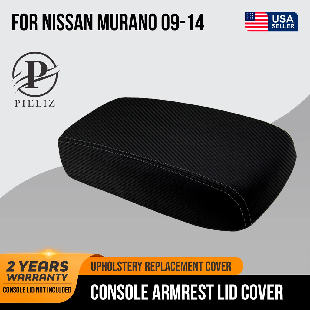 Console Lid Armrest Cover for Nissan Murano (2009–2014) Carbon Black