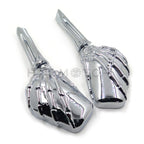 Skull Mirror 10mm 8mm for Yamaha Road Star Vmax Vstar 1700 Warrior Virago Chrome